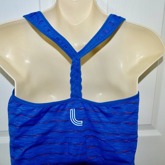 LOLE Blue Tank with Braided Racerback - Picture 3 of 9